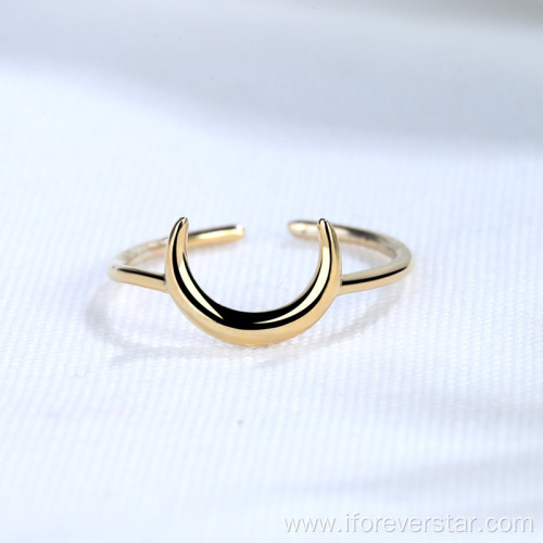 Heart Shaped Metal Silver Gold Ring Jewelry